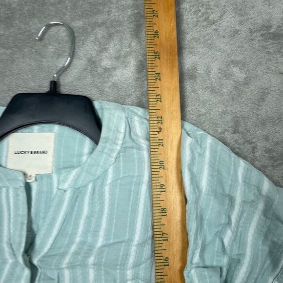 Lucky Brand Womens Striped Button-Back Top S Cotton & Viscose Blend NWT 6180 - Picture 6 of 8